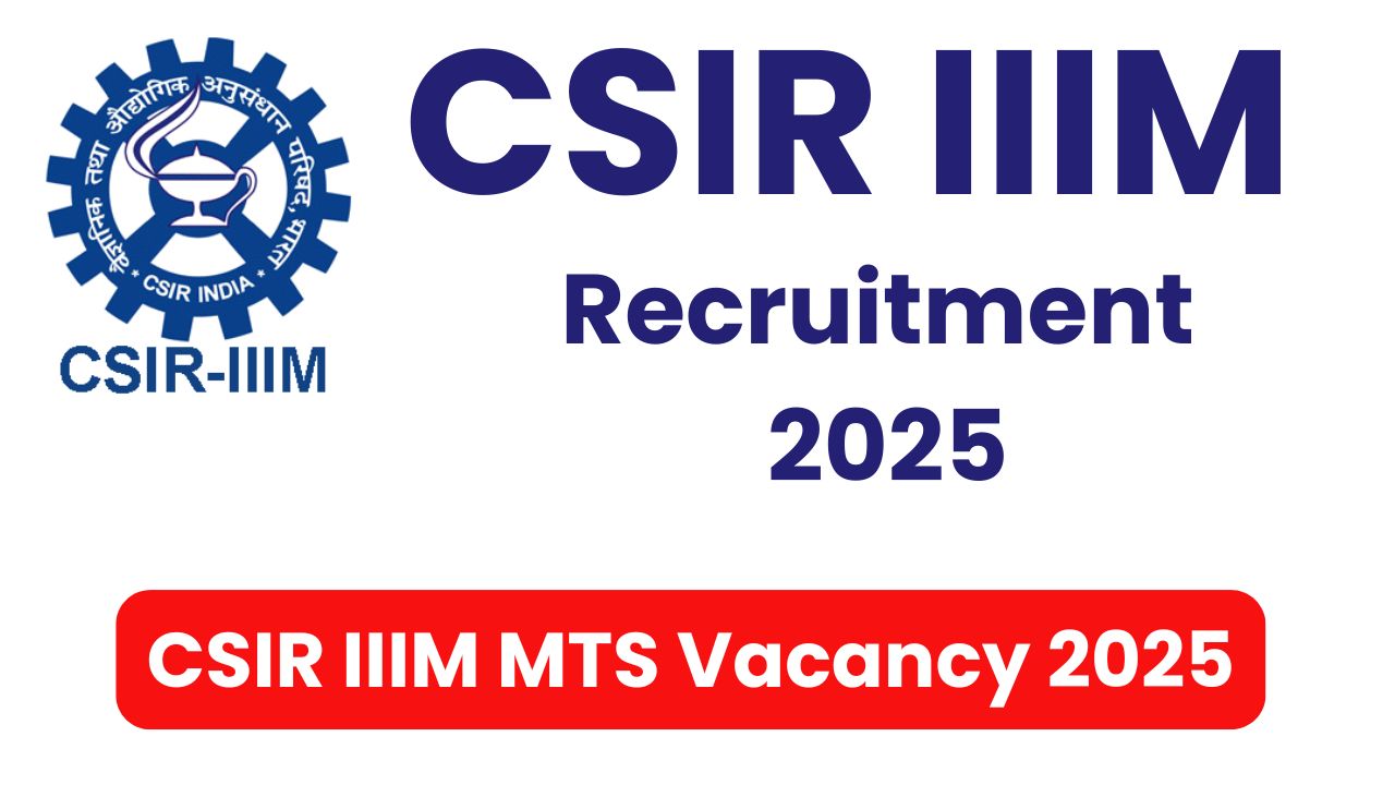 CSIR IIIM Notification 2025